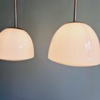 Art Deco Hanglamp In Wit Opaline (4 Stuks Beschikbaar) thumbnail 5