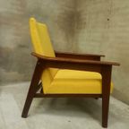 Vintage Fauteuil Easy Chair Mid Century Design Gele Stoel thumbnail 8