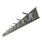 225 Cm Lange Aluminium Wandkapstok Met 16 Dubbele Haken, Jaren 60 thumbnail 2