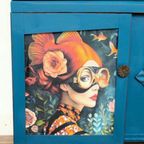 Petrolblauw Dressoir 'vrouw Met Goudvissen' - Eclectisch thumbnail 9