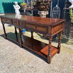 Antiek Engelse Sidetable, Wandtafel, Console thumbnail 3