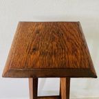 Hoge Vintage Plantentafel Teak Houtsnijwerk Piedestal thumbnail 4