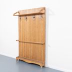 Mid-Century Modern Italian Hallway Wall Panel / Halpaneel / Kapstokwith Stools, 1950’S thumbnail 4