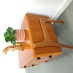 Teak Ladekast Met Zwarte Metalen Grepen, Tv Meubel thumbnail 12
