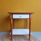 Brocante Vintage Keuken Tafeltje Met Formica Blad, Tafel thumbnail 7