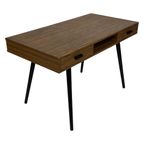 Vintage Bureau Werkplek Compact Jaren 70 Plak Fineer thumbnail 8