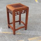 Oosterse Houten Bijzettafel Nachtkastje Plantentafel thumbnail 9