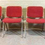 Set Van 4 Vintage Stoelen Giancarlo Piretti Stijl thumbnail 15