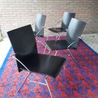 Set 4 Eetkamerstoelen Stapelbaar Houten Stoelen Design thumbnail 2