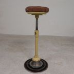 Beweegbare Industriele Kruk, Tandartskruk F.A.F., Jaren 50 thumbnail 9