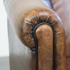 Comfortabele Vintage Schapenleren Clubfauteuil Met Een Bijzonder, Karakteristiek Voorkomen thumbnail 13