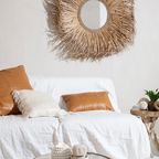 Bazar Bizar | Het Six Panel Leather Kussenhoes - Camel - 30x50 thumbnail 5