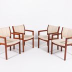 Set Of 4 Danish Design Armchairs By Christian Hvidt For Soborg Mobelfabrik thumbnail 2