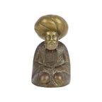 Ottomaanse Sultan Vizier Tulband Beeldje Sculptuur Messing thumbnail 6