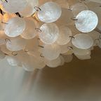 2 Beschikbaar Vintage Schelpen Hanglampen Brons Frame Vintage thumbnail 6