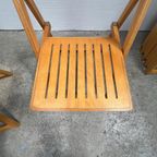 6x Vintage, Midcentury (beuken) Houten Klapstoel thumbnail 5