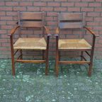 Oude Armfauteuil Set Van 2 thumbnail 2