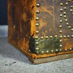 Brocante Zweedse Bruidskist – Leder – 19E Eeuws thumbnail 10