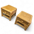 2 X Bamboo Night Stands / Side Tables / 1980S thumbnail 8