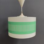 White And Green Plastic Pendant Lamp 1970S thumbnail 3