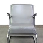 Vintage Grijze Rundleren Bauhaus Design Fauteuil Van Ahrend De Circkel thumbnail 3