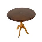 Vintage Rond Houten Bijzettafel / Sidetable thumbnail 10