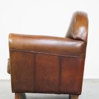 Comfortabele, Strak Afgewerkte, Gezellige Grote Schapenleren Design Armchair thumbnail 6