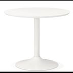Witte Ronde Tulptafel In Perfecte Staat Doorsnede 90 Cm thumbnail 2