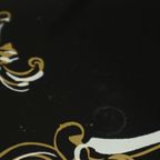 Fifties Rockabilly Salontafel Glas Conische Gouden Poten 90cm thumbnail 9