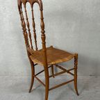 2x Vintage Originele Chiavari Stoelen – Hout thumbnail 9