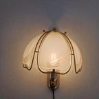 Jaren 80 Vintage Wandlamp Met Gebogen Glas thumbnail 4