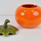 Vintage Oranje Sinaasappel Terrine / Punch Bowl Keramiek '60 thumbnail 6