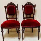 4 Antieke Kasteel Stoelen Eetkamer Stoelen thumbnail 8