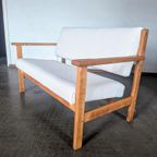 Deense Design 2-zits Bank & Fauteuil Hans Wegner Voor Getama thumbnail 18