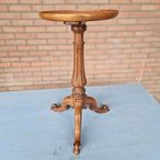 Antieke Wijntafel Plantentafel Ronde Bijzettafel thumbnail 2