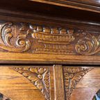 Demontabele Antiek Eiken Kast Met 3 Verstelbare Planken, 199 Cm Hoog thumbnail 4