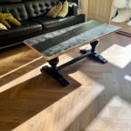 Prachtige Salontafel Met Groen Marmeren Blad. thumbnail 18