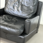 2 Rare Artifort Black Sadel Leather Lounge Fauteuils thumbnail 7