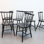 Vintage Spijlenstoelen | 13 Stuks | Hout thumbnail 9