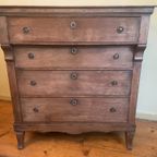 Oud Hollandse Eiken Ladenkast Commode Shabby Chic thumbnail 6