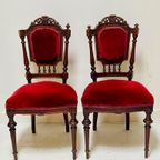 4 Antieke Kasteel Stoelen Eetkamer Stoelen thumbnail 2