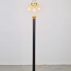 Regency Groen Leer Vloerlamp Goud Lamp Vintage Neoclassic thumbnail 12