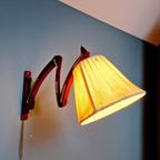 Scandinavische Wandlamp Van Teakhout Met Schaar, Jaren 60 thumbnail 4