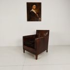 Prachtige Leren Clubfauteuil – Jaren 30 thumbnail 4
