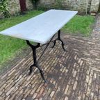 Tuintafel Bistrotafel Met Marmer Periode 1900 Lafa Aurilac Frans thumbnail 18