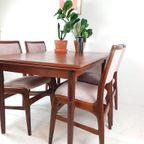 Vintage Teakhouten Uitschuifbare Eettafel | Tafel thumbnail 4