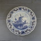 Vintage Delft - Blauw Handpainted Wandbord 30 / 22A thumbnail 7