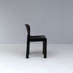 Italian Black Plastic Chairs, Model 4875 Attributed To Carlo Bartoli For Kartell, 1970S thumbnail 2