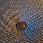 Retro Vintage Ronde Kruk, Blauwe Stoffering, Hairpinlegs thumbnail 14