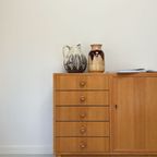 Vintage Houten Kast Met 5 Lades En 1 Deurtje thumbnail 8